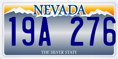 NV license plate 19A276