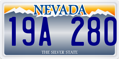 NV license plate 19A280