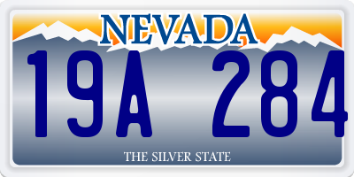 NV license plate 19A284