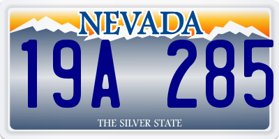 NV license plate 19A285