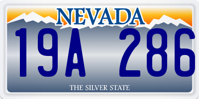 NV license plate 19A286