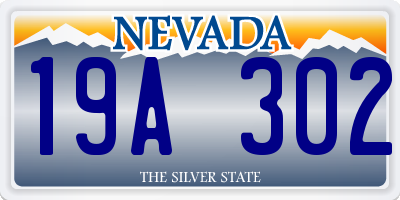 NV license plate 19A302
