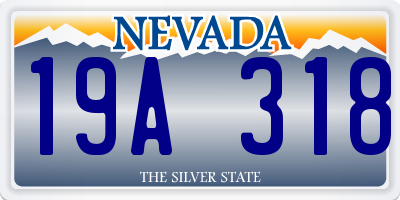 NV license plate 19A318