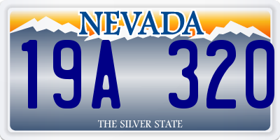 NV license plate 19A320