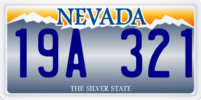 NV license plate 19A321