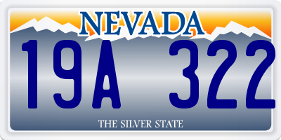 NV license plate 19A322