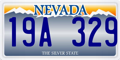 NV license plate 19A329