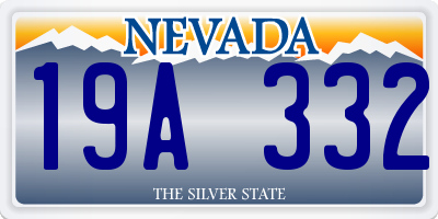 NV license plate 19A332
