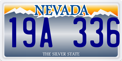 NV license plate 19A336
