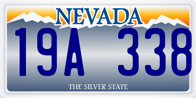 NV license plate 19A338