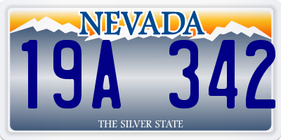 NV license plate 19A342