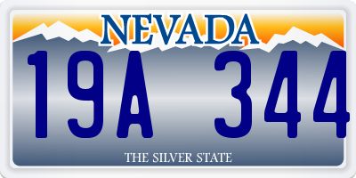 NV license plate 19A344