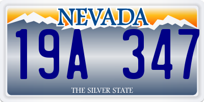 NV license plate 19A347
