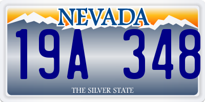 NV license plate 19A348