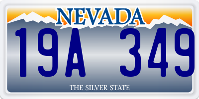NV license plate 19A349