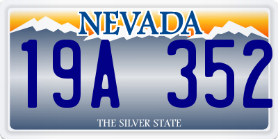 NV license plate 19A352