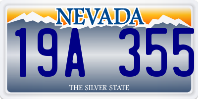 NV license plate 19A355