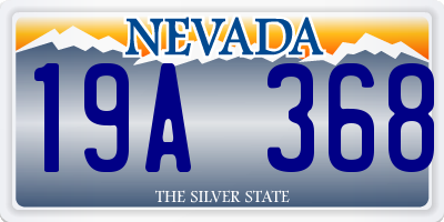 NV license plate 19A368