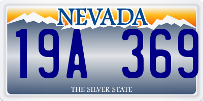 NV license plate 19A369