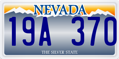 NV license plate 19A370