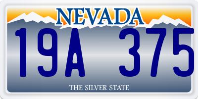 NV license plate 19A375