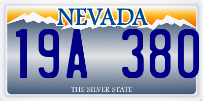 NV license plate 19A380