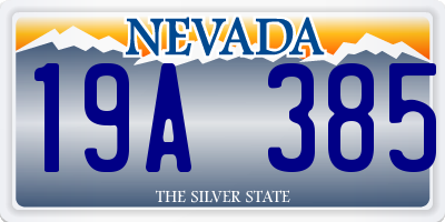 NV license plate 19A385