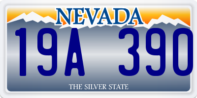 NV license plate 19A390