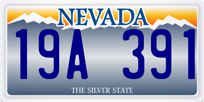 NV license plate 19A391