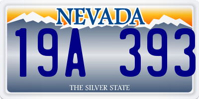NV license plate 19A393