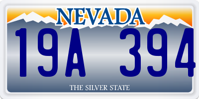 NV license plate 19A394