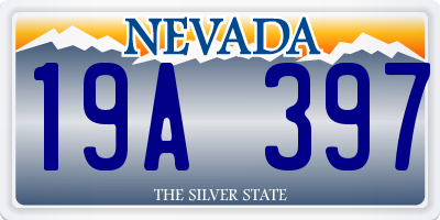 NV license plate 19A397