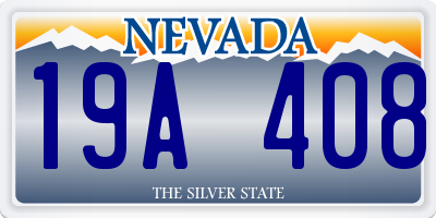 NV license plate 19A408