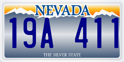 NV license plate 19A411