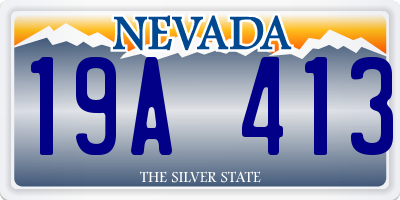 NV license plate 19A413