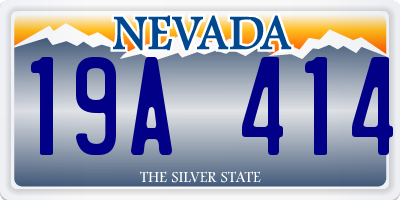 NV license plate 19A414