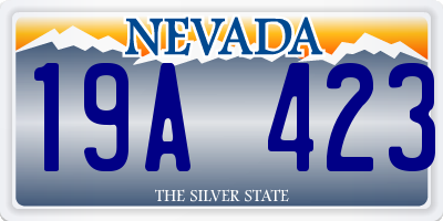 NV license plate 19A423