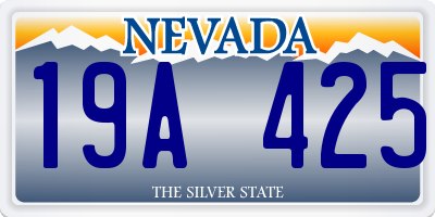 NV license plate 19A425