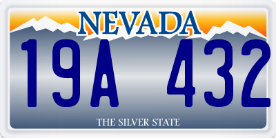 NV license plate 19A432