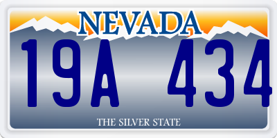 NV license plate 19A434