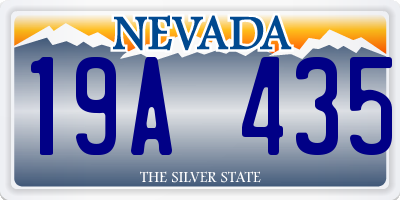 NV license plate 19A435