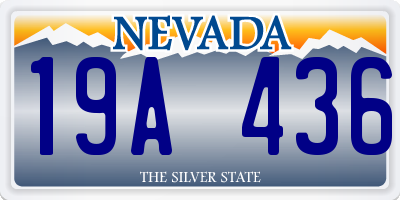 NV license plate 19A436