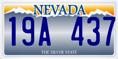 NV license plate 19A437