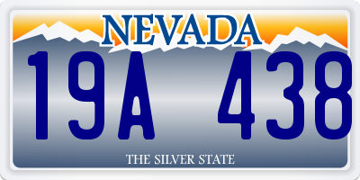 NV license plate 19A438