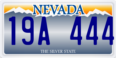 NV license plate 19A444