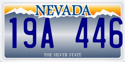 NV license plate 19A446