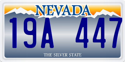 NV license plate 19A447
