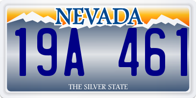 NV license plate 19A461