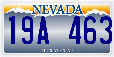 NV license plate 19A463