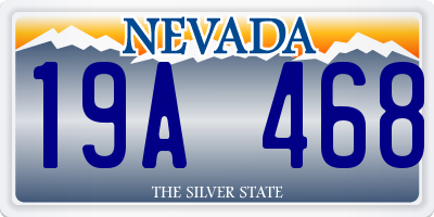 NV license plate 19A468